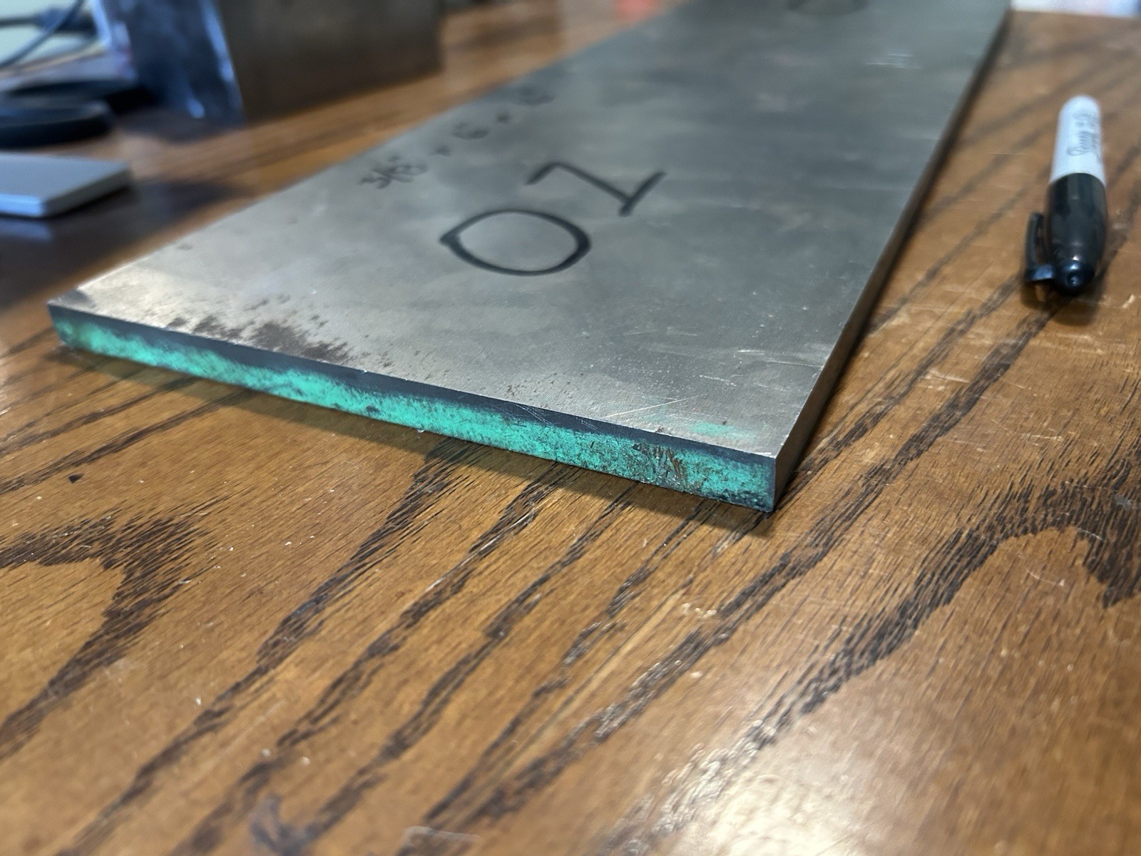 O1 Steel, 3/8″ x 6″ x 16″, Knife / Blade making Stock