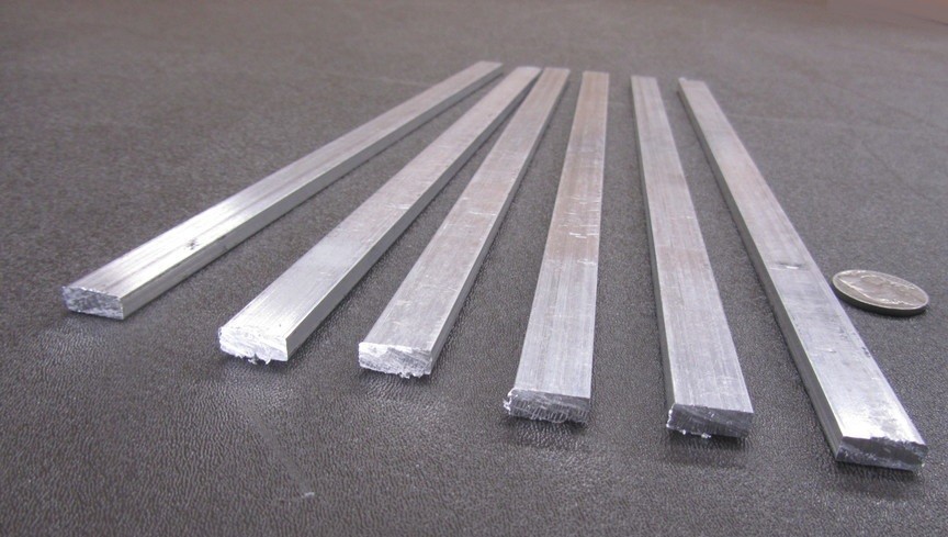 6061 T651 Aluminum Bar, 3/16″ (.187″) Thick x 1/2″ Wide x 12″ Length, 6 Pcs.