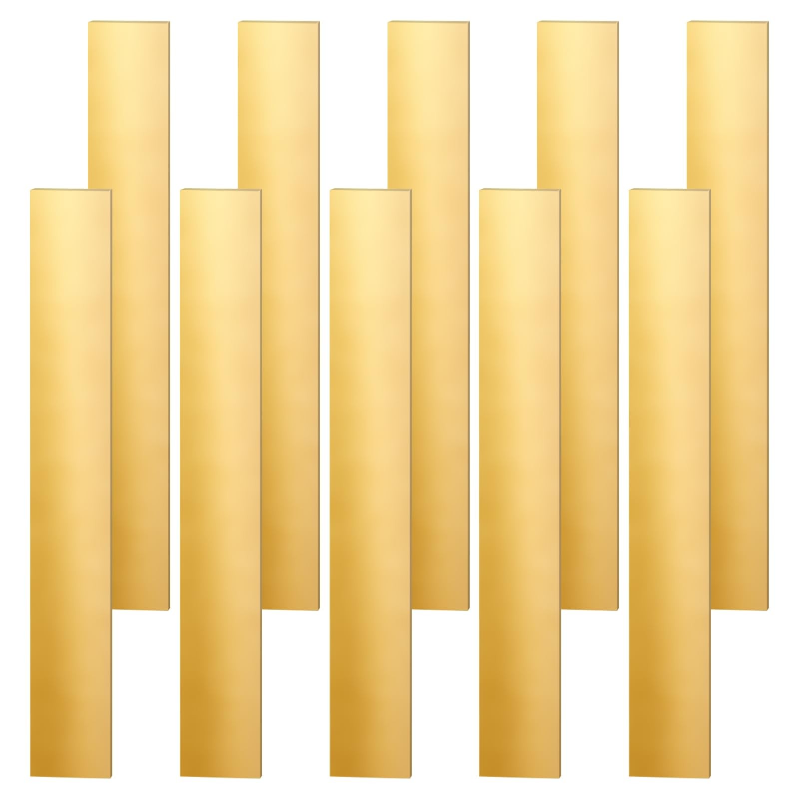 10 pcs Brass Strip Shim Stock Assortment Rectangular 1″ Width x 12″ Length