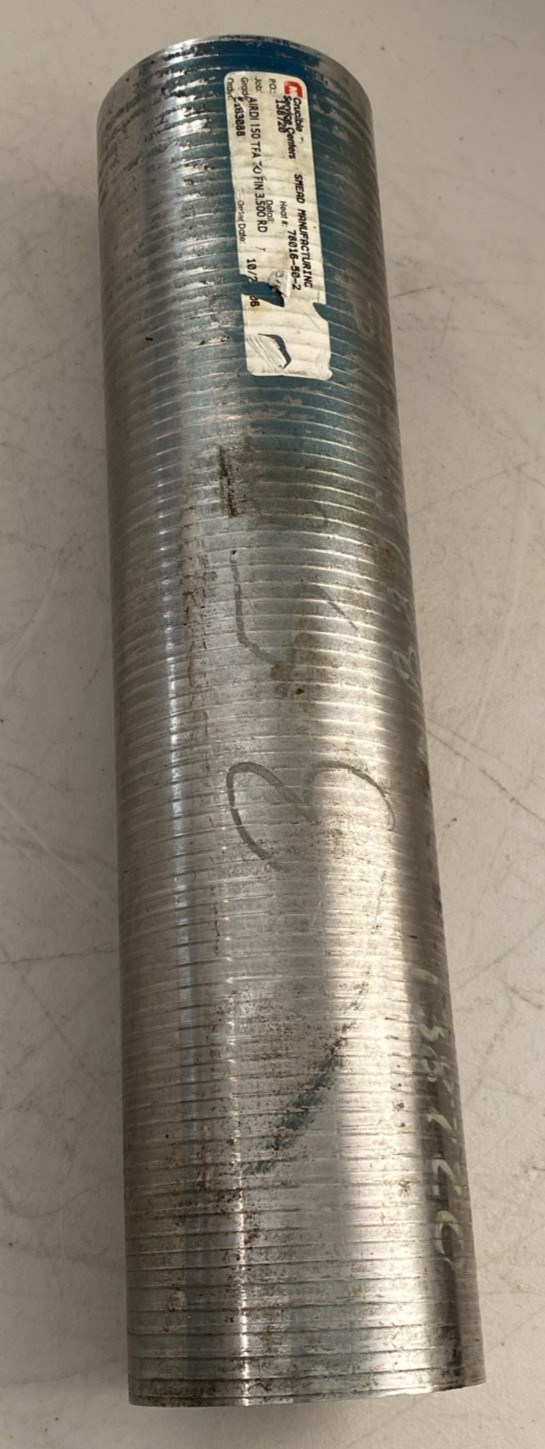 AIRDI 150 Tool Steel Round Bar 3.5″ Dia x ~15″ A2 D2 Class Lathe Stock Billet