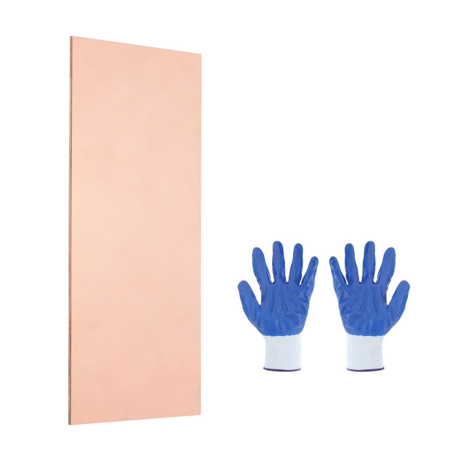 99.9% Pure Copper Sheet, 200 x 100 x 2mm with Gloves