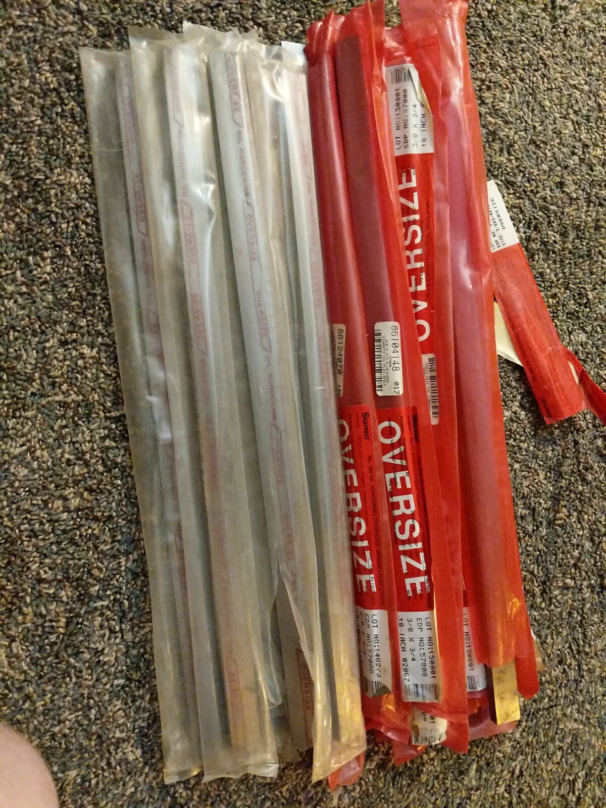 20x Starrett 495 Msc 86104148 3/8 3/4 18 Inches Oil Hardened Flat Stock