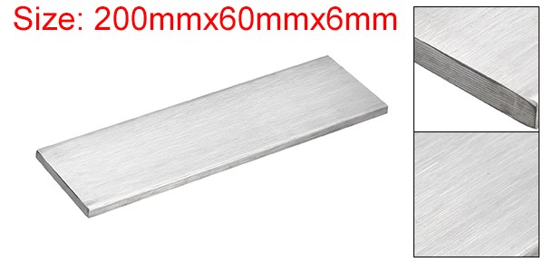 304 Stainless Steel Flat Bar, 1/4″ Thickness 2 3/8″ Width 8″ Length
