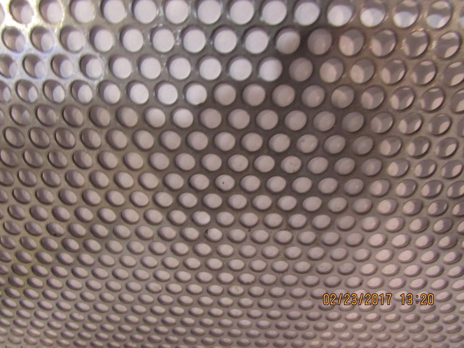 ==3/16″ HOLES–20 GA. STAINLESS STEEL PERFORATED SHEET –4-5/8″ X 11-3/4″ ===