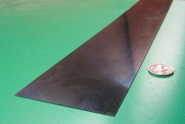 1095 Hard Blue Tempered Spring Steel Shim .015″ Thick x 3.00″ Wide x 600″ Long