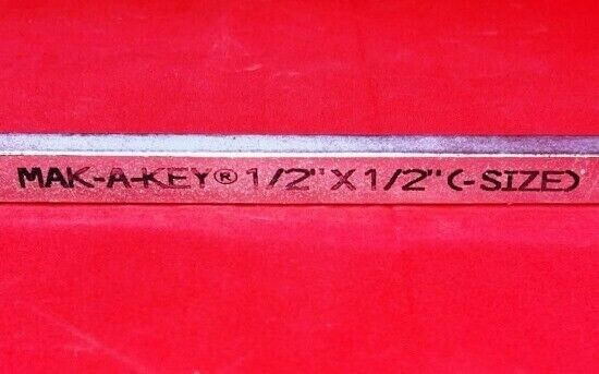RELIAMARK BARRED KEY STOCK, S12X12ZPRM, 1/2″ WIDTH, 12″ LENGTH, STEEL
