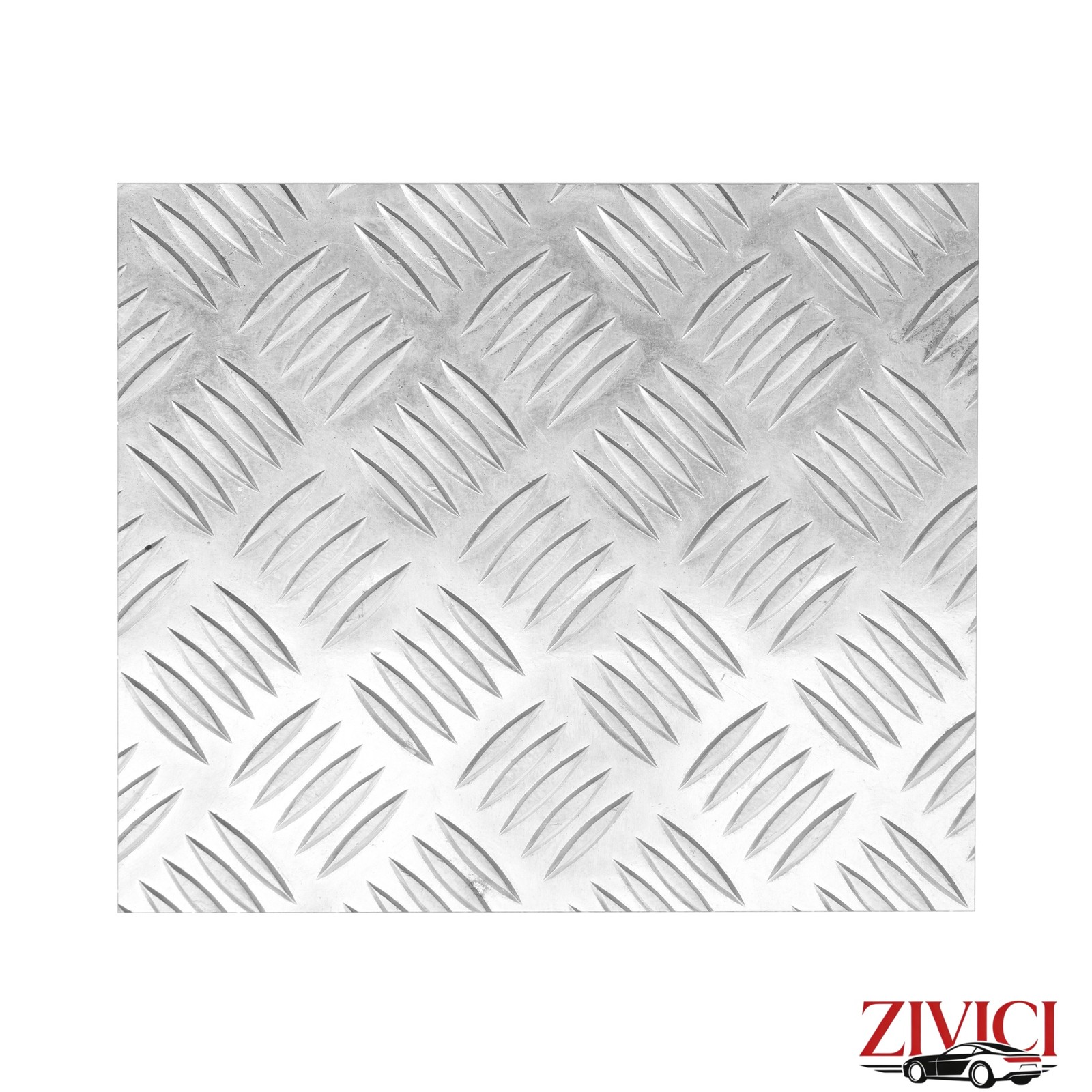 Silver 5 Bar Tread Aluminum Plate Sheet 12″x12″ / 305x305mm for RV Use