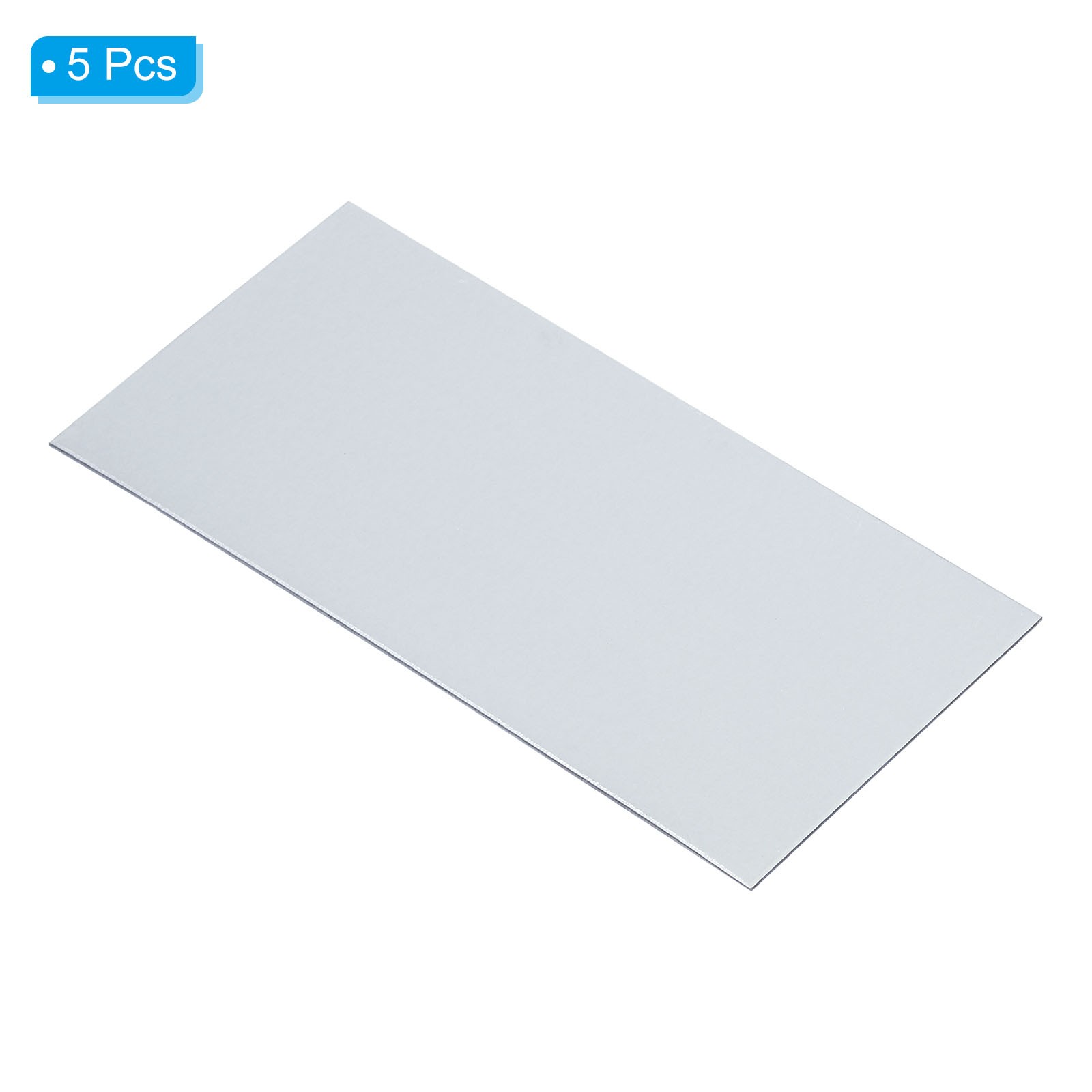 5pcs Galvanized Steel Sheet, 10x5cm Metal Sheet Plate Panels 0.8mm Thick