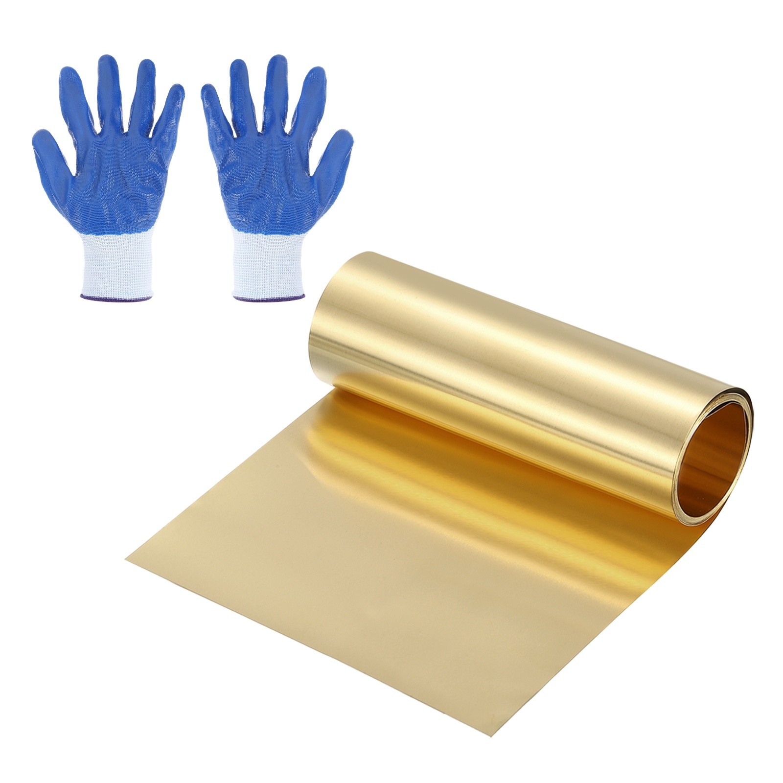 0.0008×4.72×39.4 Inch Brass Sheet Roll H62 Thin Brass Foil Strip Plate Shim