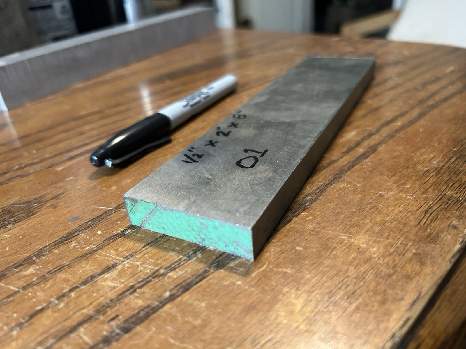 O1 Tool Steel, 1/2″ x 2″ x 8″ flat bar, machine stock