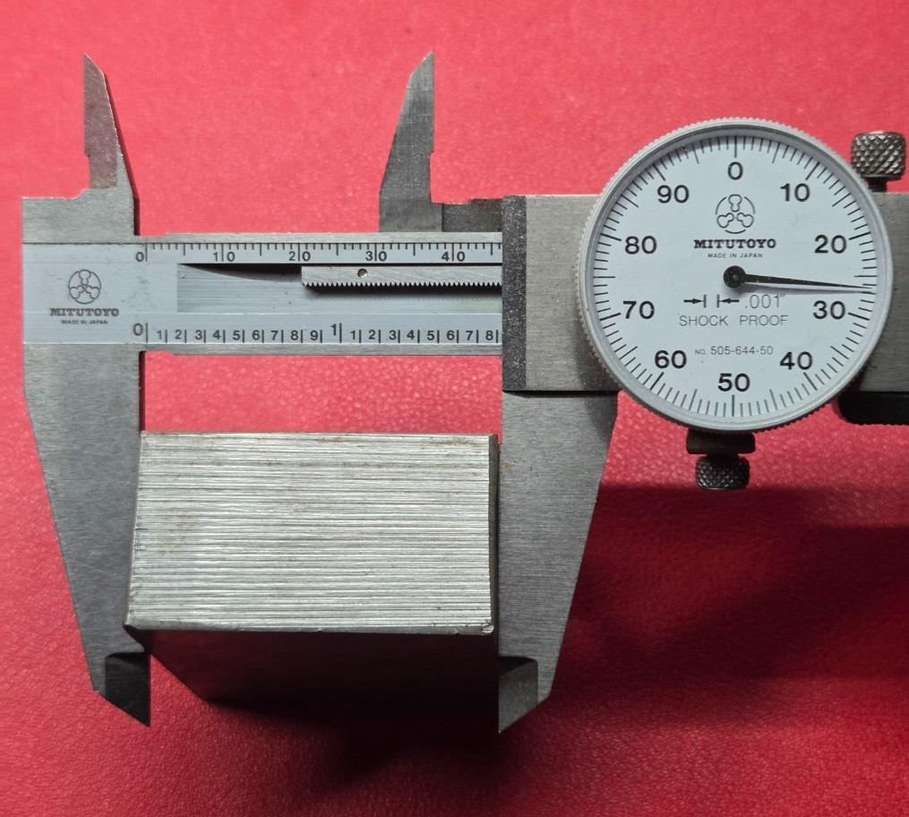 D2 Tool Steel Block Billet 1.950″ L x 1.825″ W x 1.03″ Thick, 1 Lb 0.2 Oz.