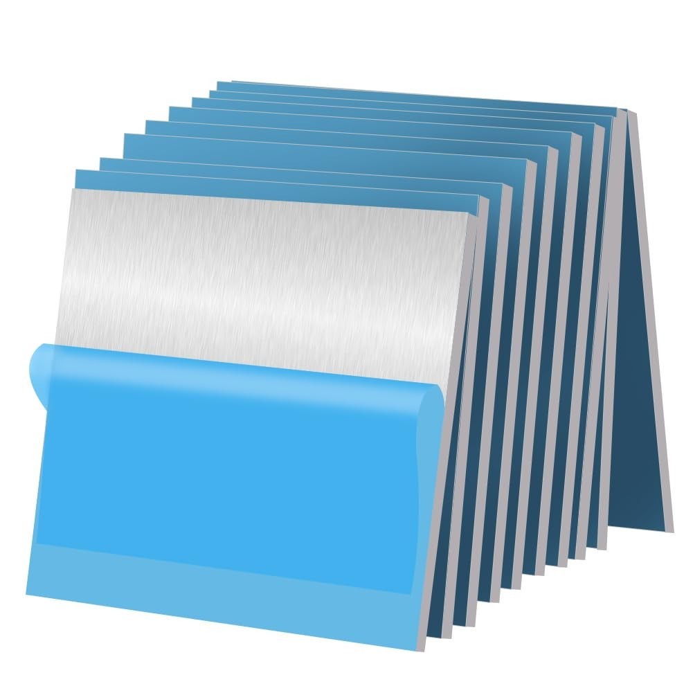 10PCS 6061 Aluminum Sheet Metal 1/8″ x 4″ x 4″, Aluminum Plates Covered with …