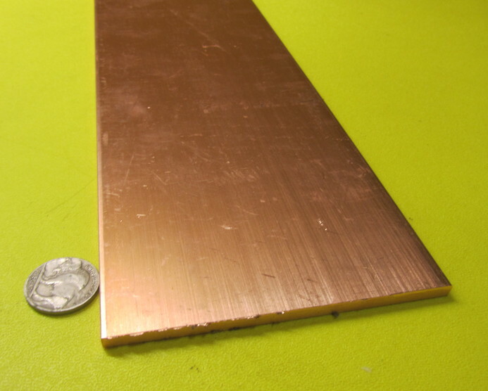 110 Copper Bar 1/2 Hard, 3/16″ Thick x 4″ Wide x 36 Inch Length