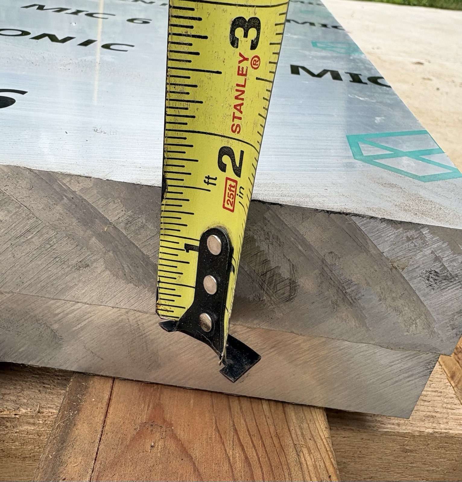 Mic 6 aluminum plate 1.5”Hx18”Wx110”L