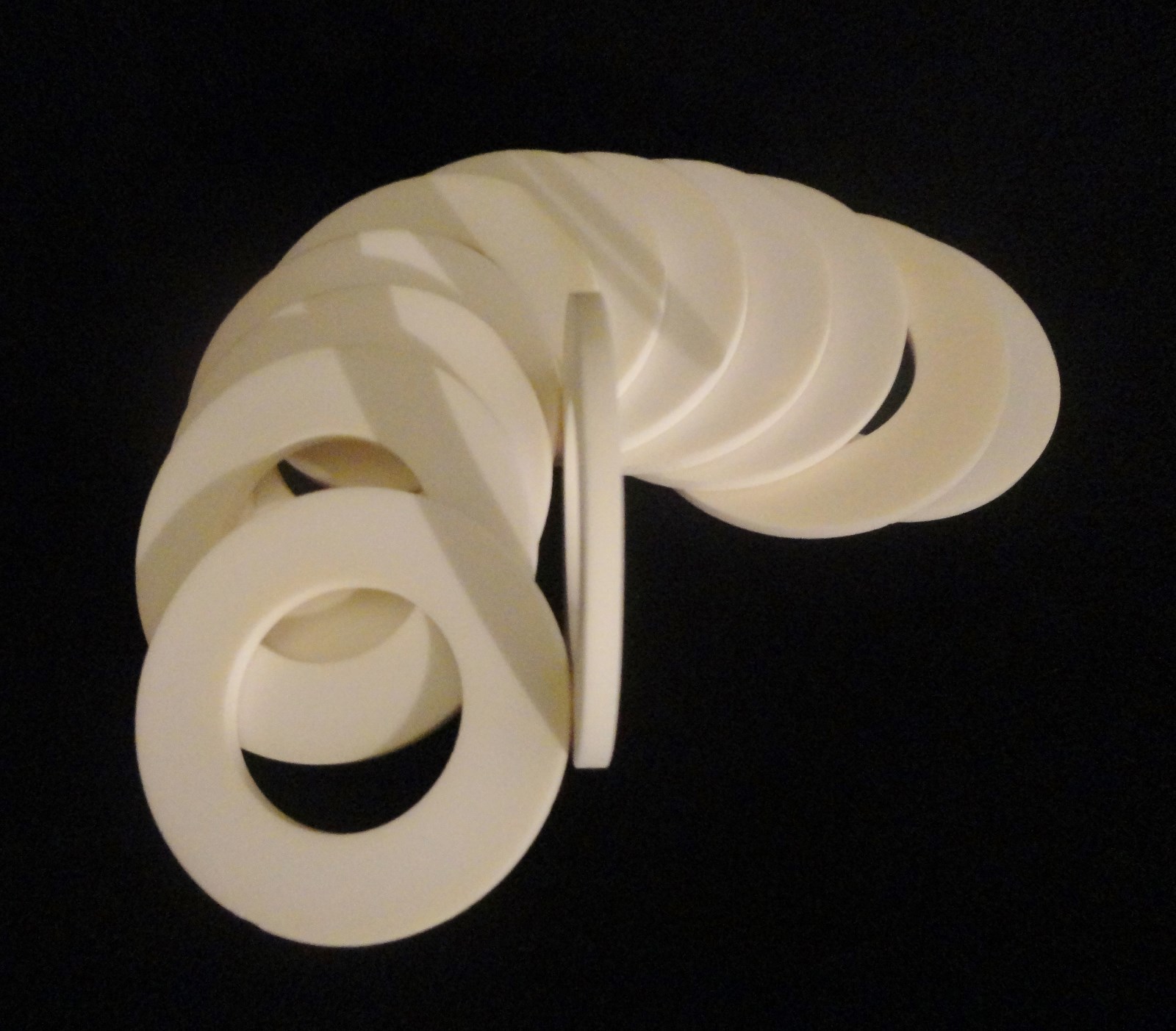 LARGE HIGH PURITY ALUMINA CERAMIC RING WASHER SPACER PLATE No.:3
