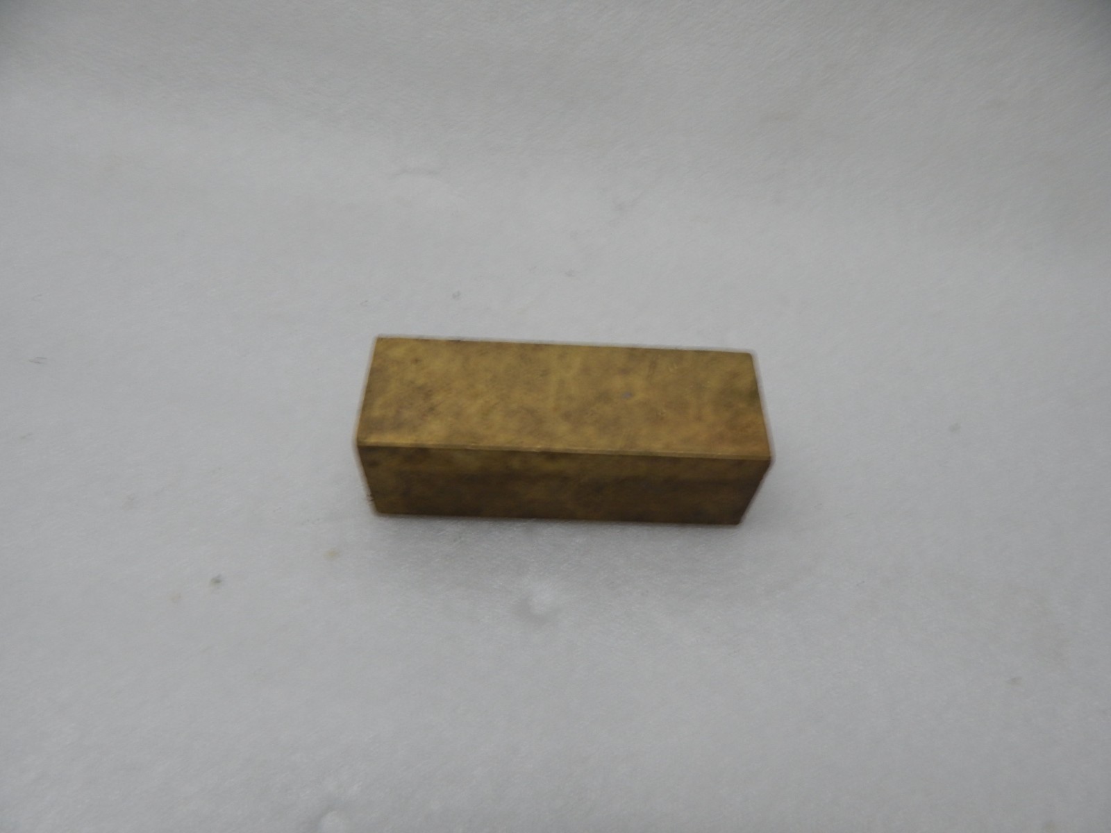 1″ x 7/8″ C360 Square Brass Bar x 3-1/2″ Long Free Cutting, Mill Stock