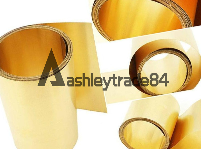 1PCS 0.3MM*300MM*500MM Brass Metal Sheet Plate 98% NEW