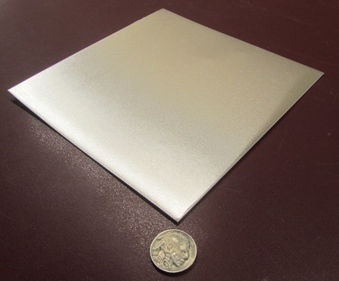 1100 Aluminum Sheet Softened (O) .080″ Thick x 6.0″ Wide x 6.0″ Long, 2 Units
