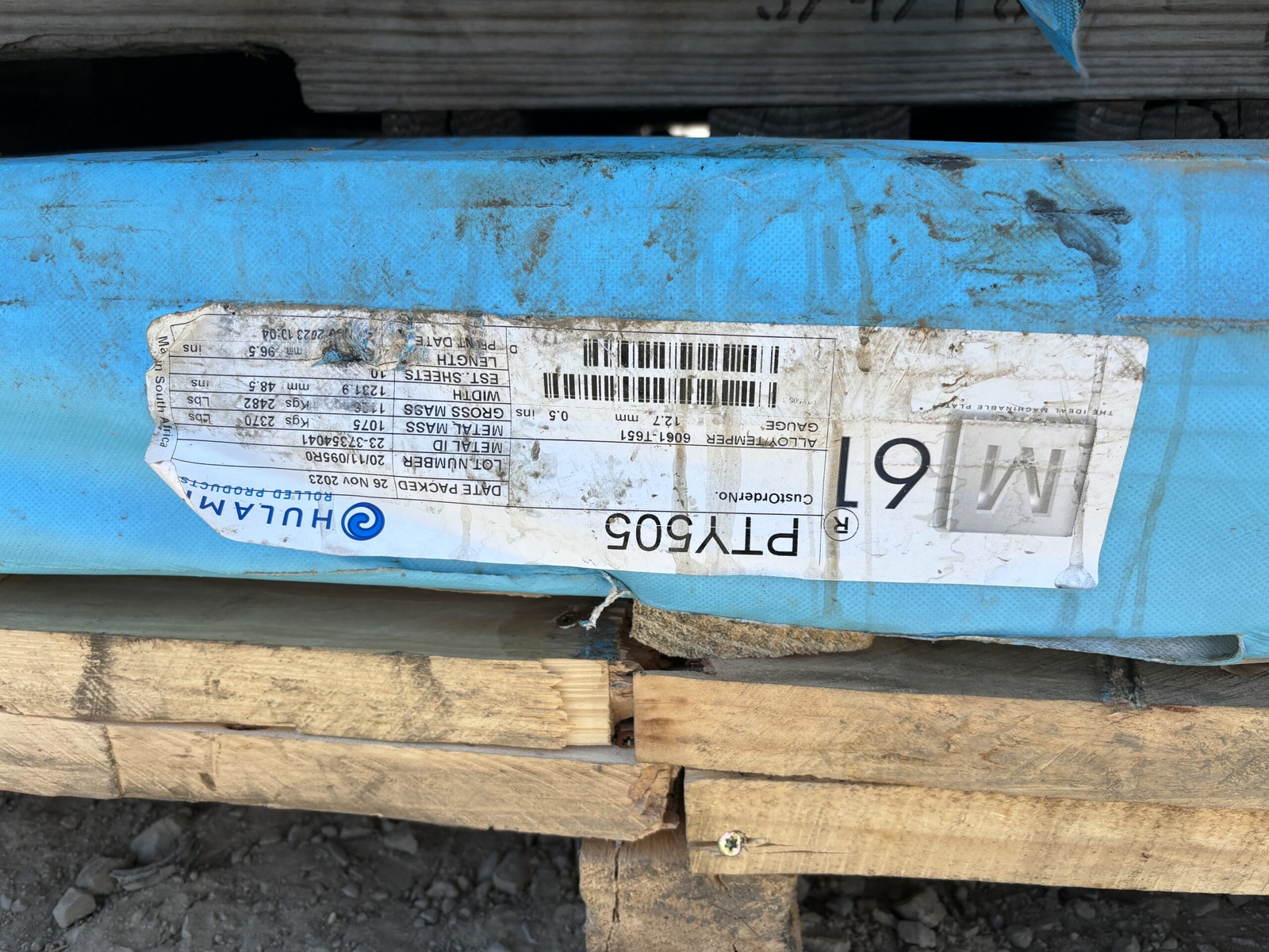 6061-T651 Aluminum Plate .500″ x 48″ x 96″ sheet machining laser cut parts