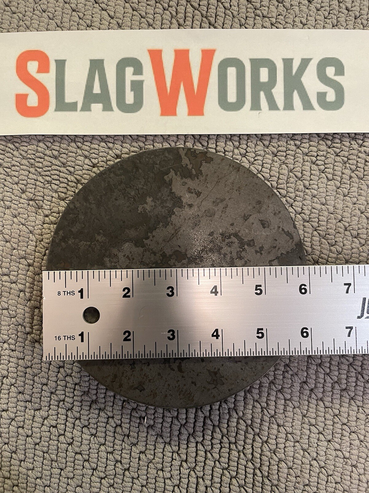 6 inch disc 1/8 inch thick steel plate 1/8”x6” disc A36 Hot Roll Flat (2 pcs.)
