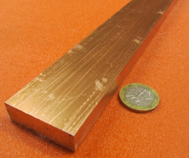 110 Copper Bar H02, 1/2″ Thick x 1 1/2″ Wide x 2 Ft Length