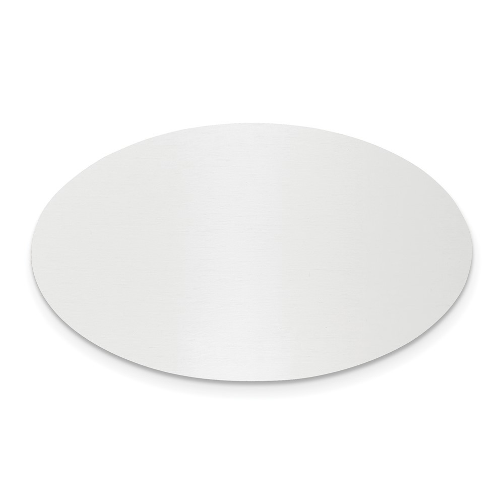 1 1/8 x 1 7/8 Oval Polished Aluminum Plates-Set of 6