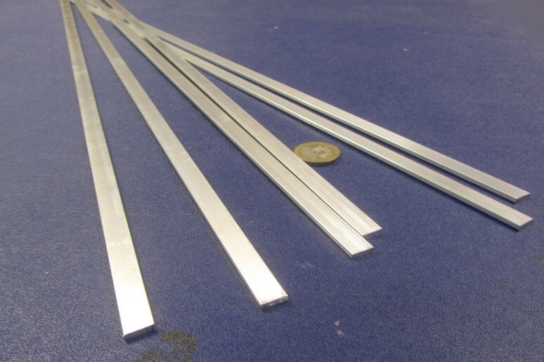 6061 T651 Aluminum Bar, 3/32″ (.093″) Thick x 3/8″ Wide x 24″ Length, 6 pcs