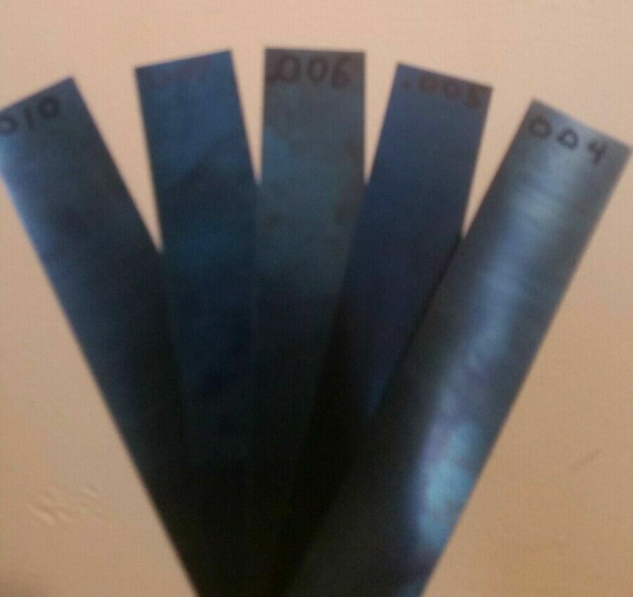 Spring Steel Shim stock blue temper .004 .005 .006 0.007 .010 004 005 006 007