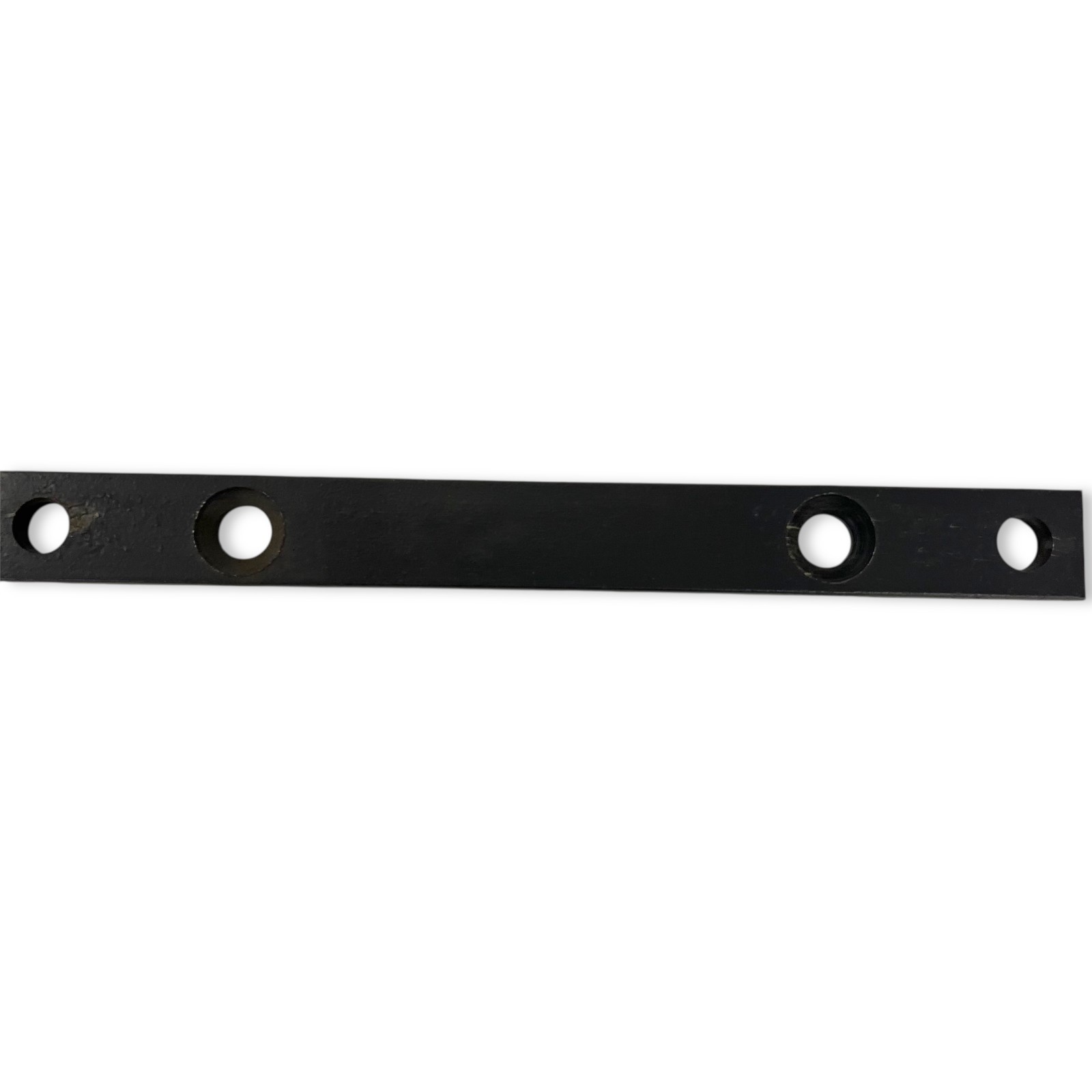 Steel Mounting Bar Plate 9.5 x 1 in Black 4-Hole Countersunk Industrial Rail