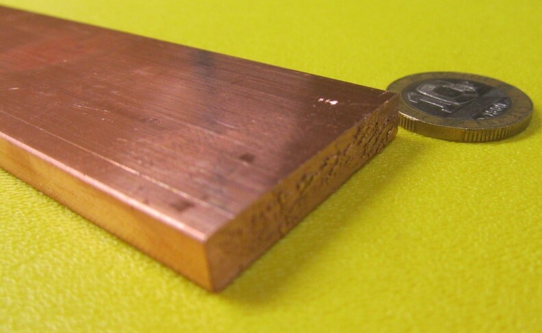 182 Copper Bar 1/4″ Thick x 1 1/2″ Wide x 3 Foot Length