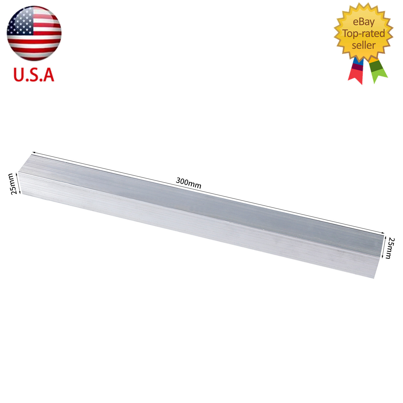 USA T6061 Aluminum Flat Plate Sheet Flat Stock Length 300mm Width 25mm Thick25mm