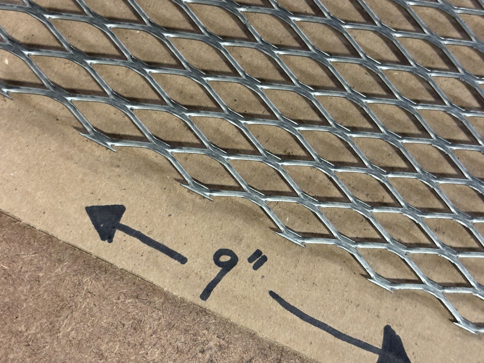 16 Gauge – 1/2 Expanded T-304 Stainless Steel Sheet Metal – 6” x 9” – NEW