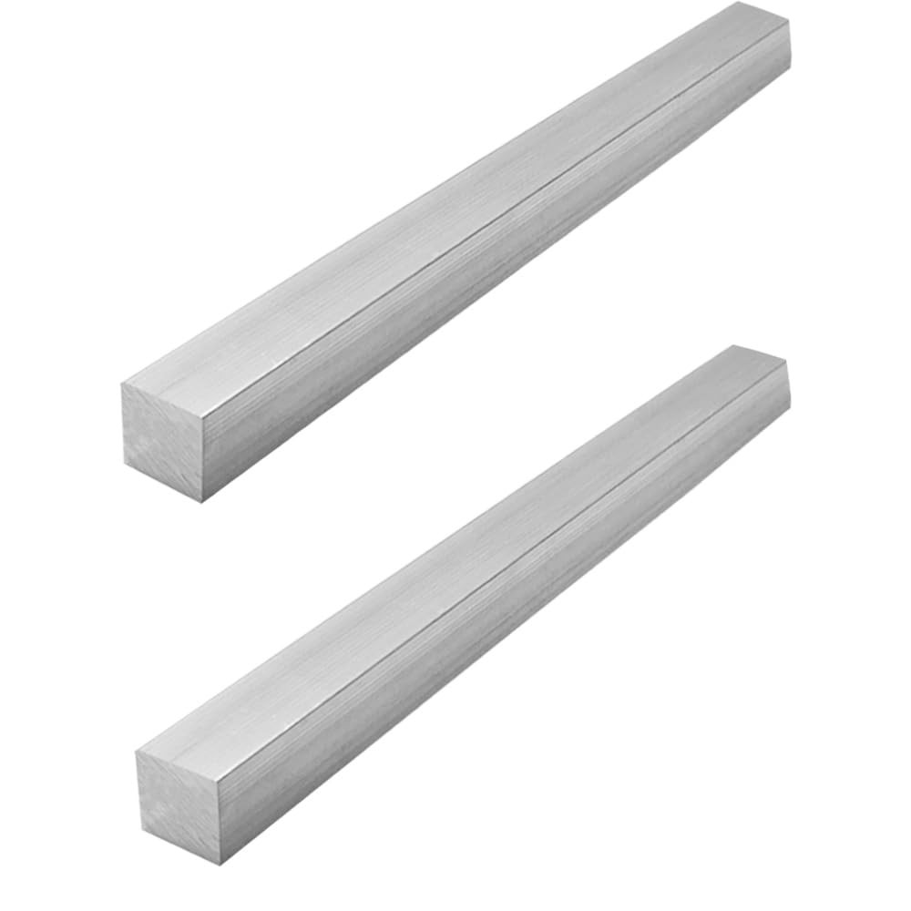 16 Inch Square Aluminum Bar 1x1x16 Inch 6061 Solid Mill Stock 2 PCS