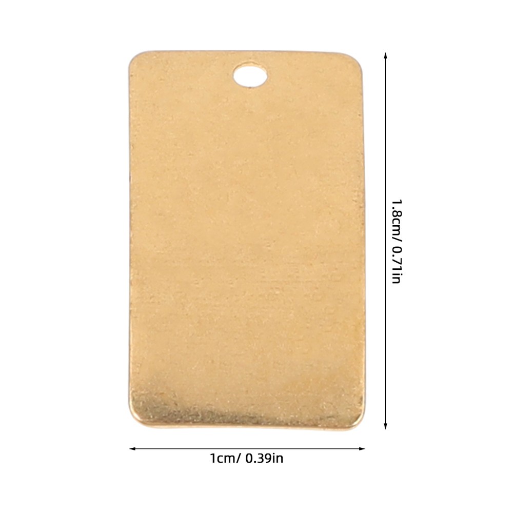 25Pcs Brass Plates for DIY Jewelry Reusable Metal Sheets Golden