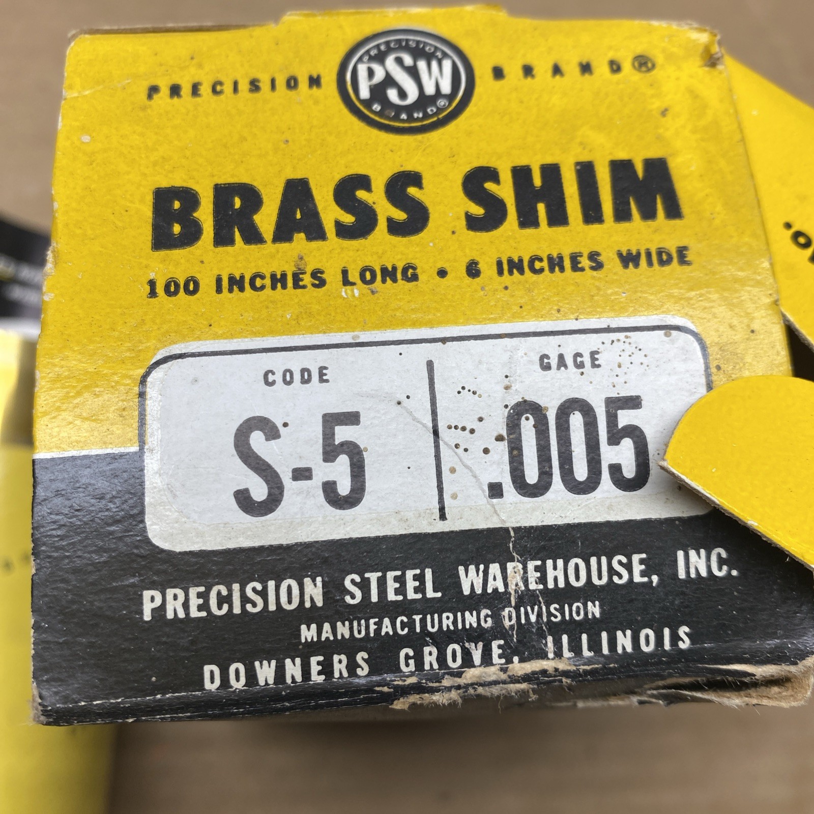 Precision Brand Shim Stock, Roll, Brass, 0.005 Gage , 6 In, Length: 100″