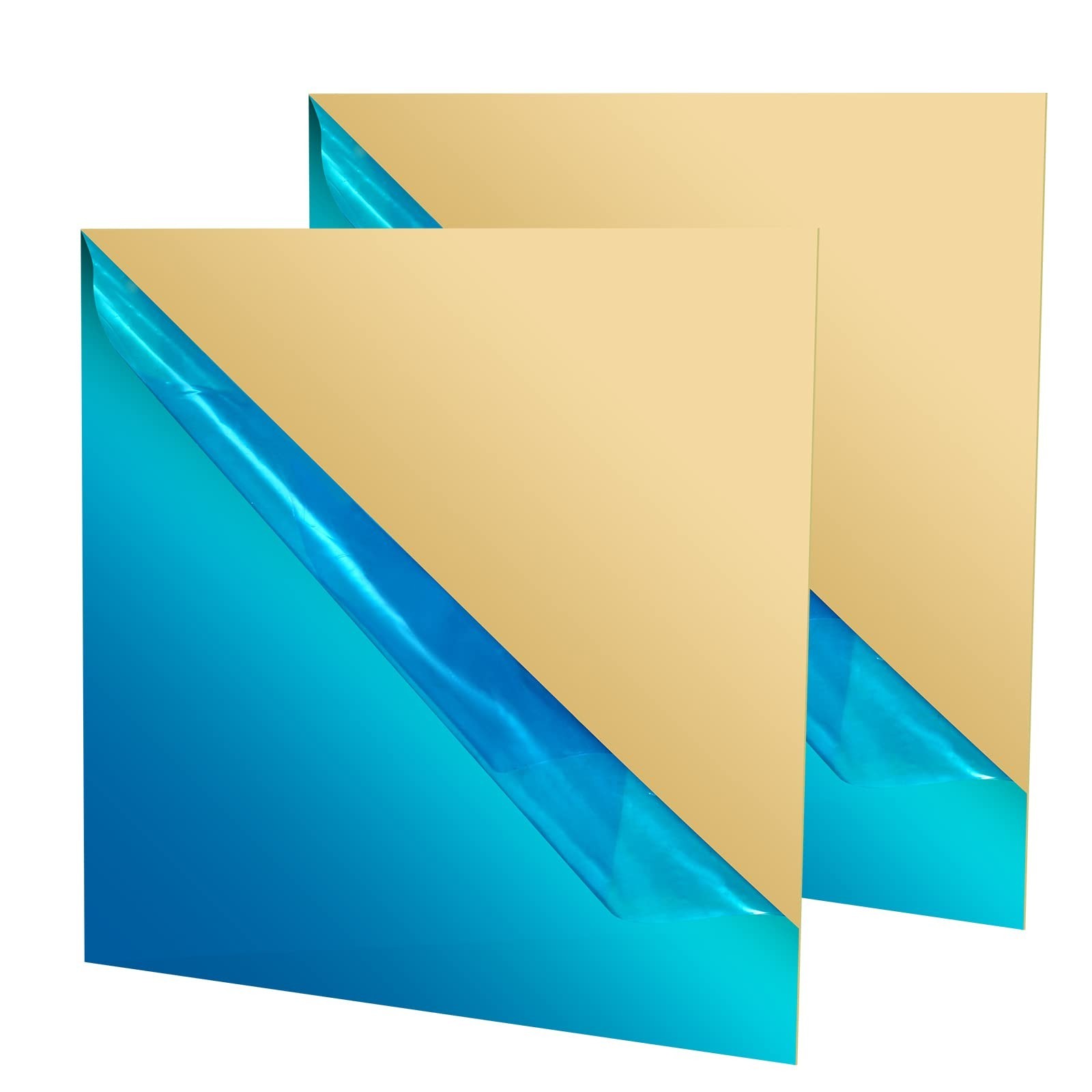 2 Pcs Brass Sheet 6″ x 6″ 24 Gauge (0.5mm) Thickness Film Attached