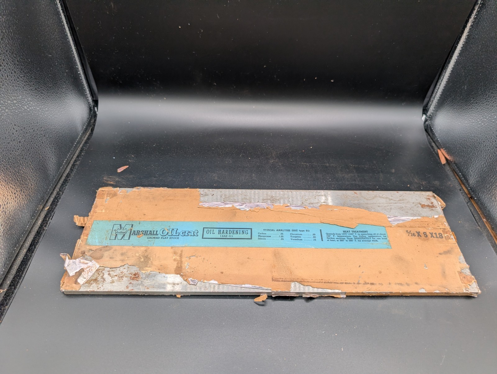 NOS Marshall Oil Hardening Precision Ground Flat Stock 7/16″ X 6″ X 18″ Type O1