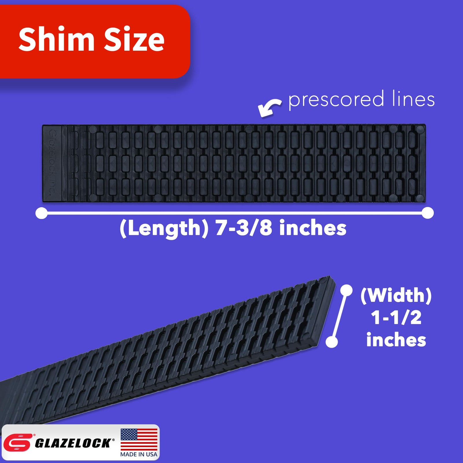 Prescored Plastic Shims for Leveling (36 Pack) 7-3/8-Inch Length – Profession…