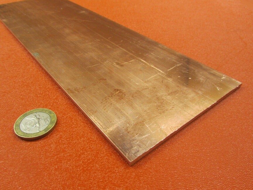 110 Copper Bar H02, 1/8″ Thick x 4.0″ Wide x 4 Ft Length