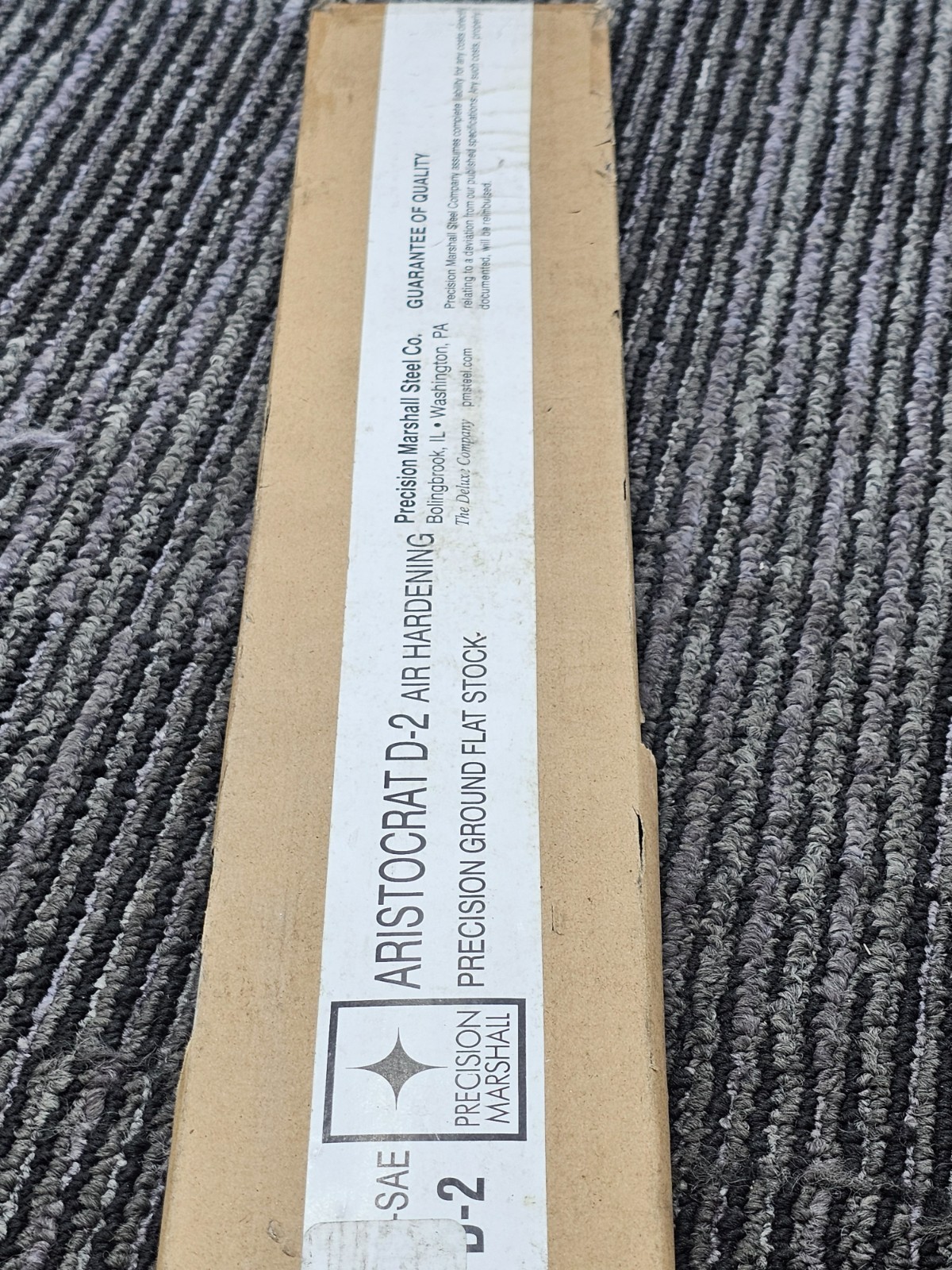 Precision Aristocrat D23838 99245 D-2 Air Hardening Ground Flat Stock 3/8x3x18