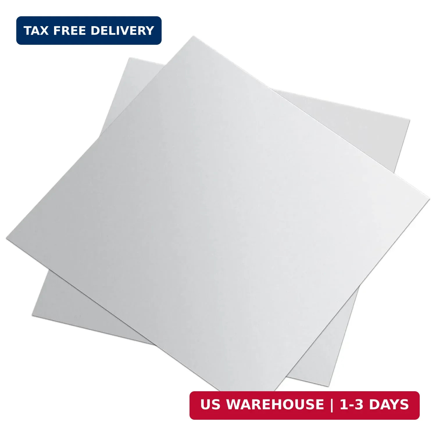 2 Pieces 6061 T651 Aluminum Sheet Metal 6 x 6 x 0.04(18Gauge) Inch Thickness Rec