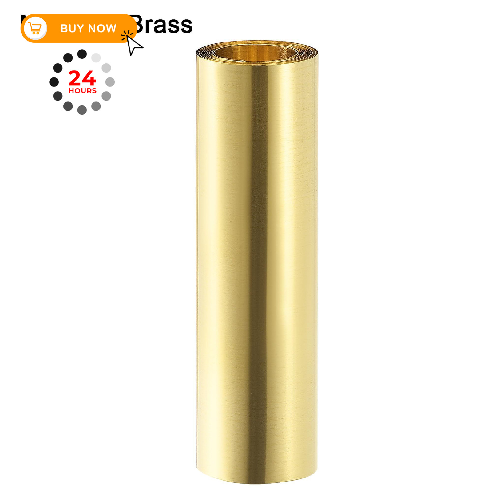 uxcell Brass Sheet Roll, Metal Foil Plate 1000mm x 1000 x 100 x 0.01mm,
