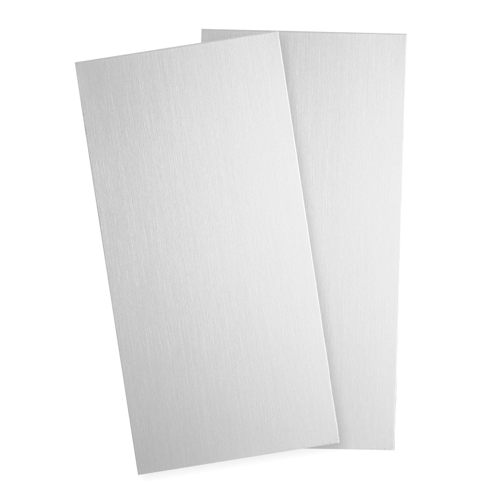 2Pcs Stainless Steel Sheet Plate, 4″ x 2″, 24 Gauge (0.5mm) with Glove(Silver)