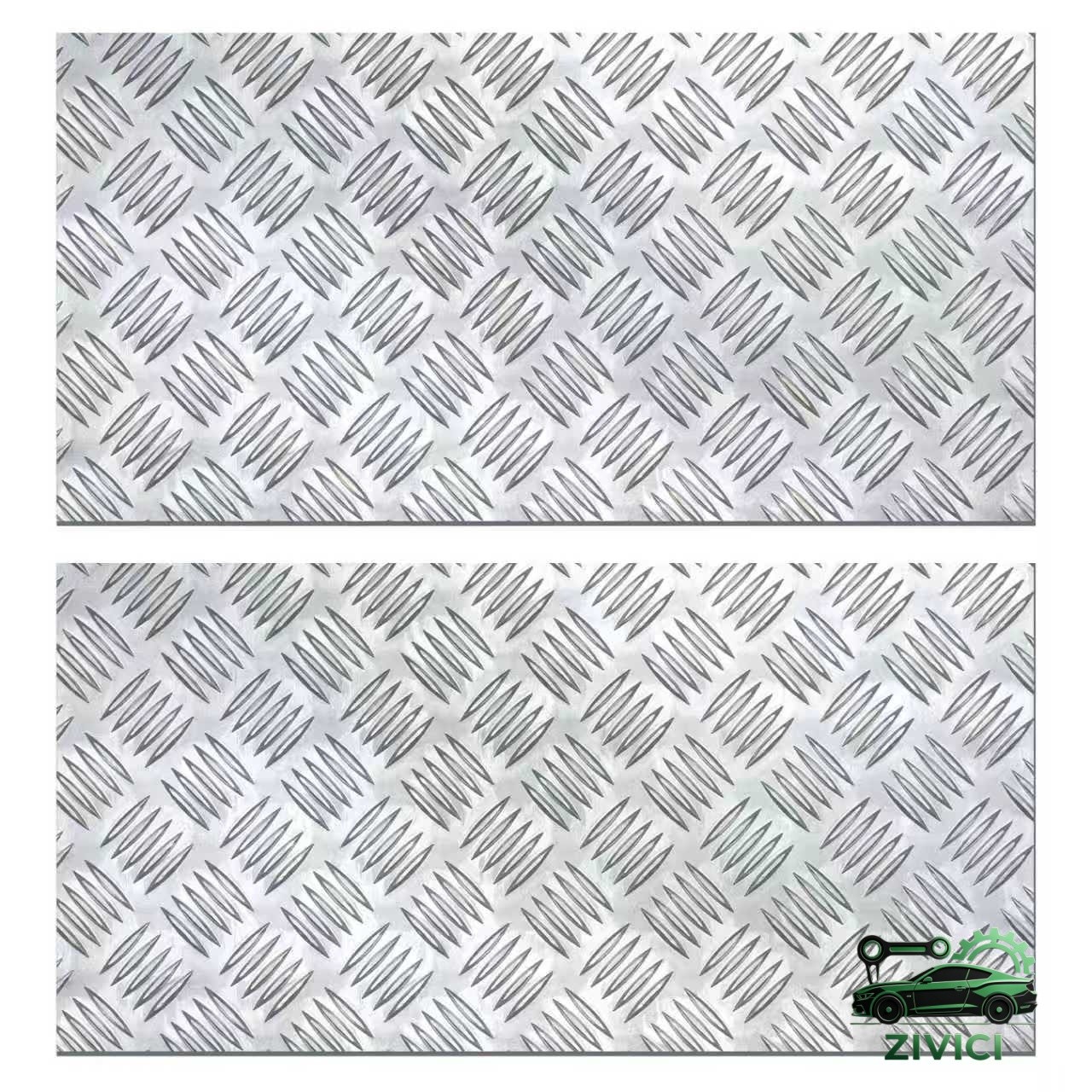 Set of 2 Aluminum Checker Plate 254mm×508mm Utility Trailer Trim Sheet