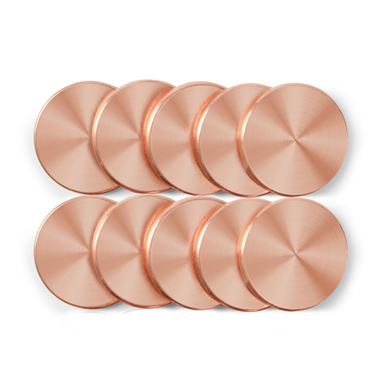10 Copper round Disc Blanks Copper Metal round Plate, T2 Pure Copper Sheets Soli