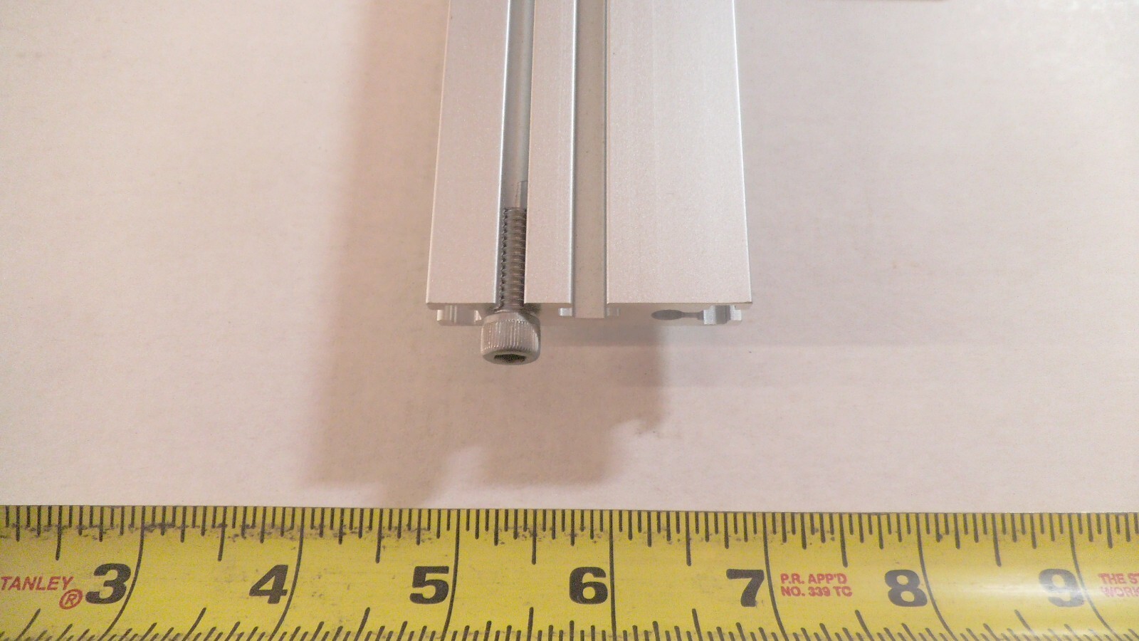Lot of 2 pcs Aluminum slotted bar stock, 9-5/8″ x 2″ x .475 thick