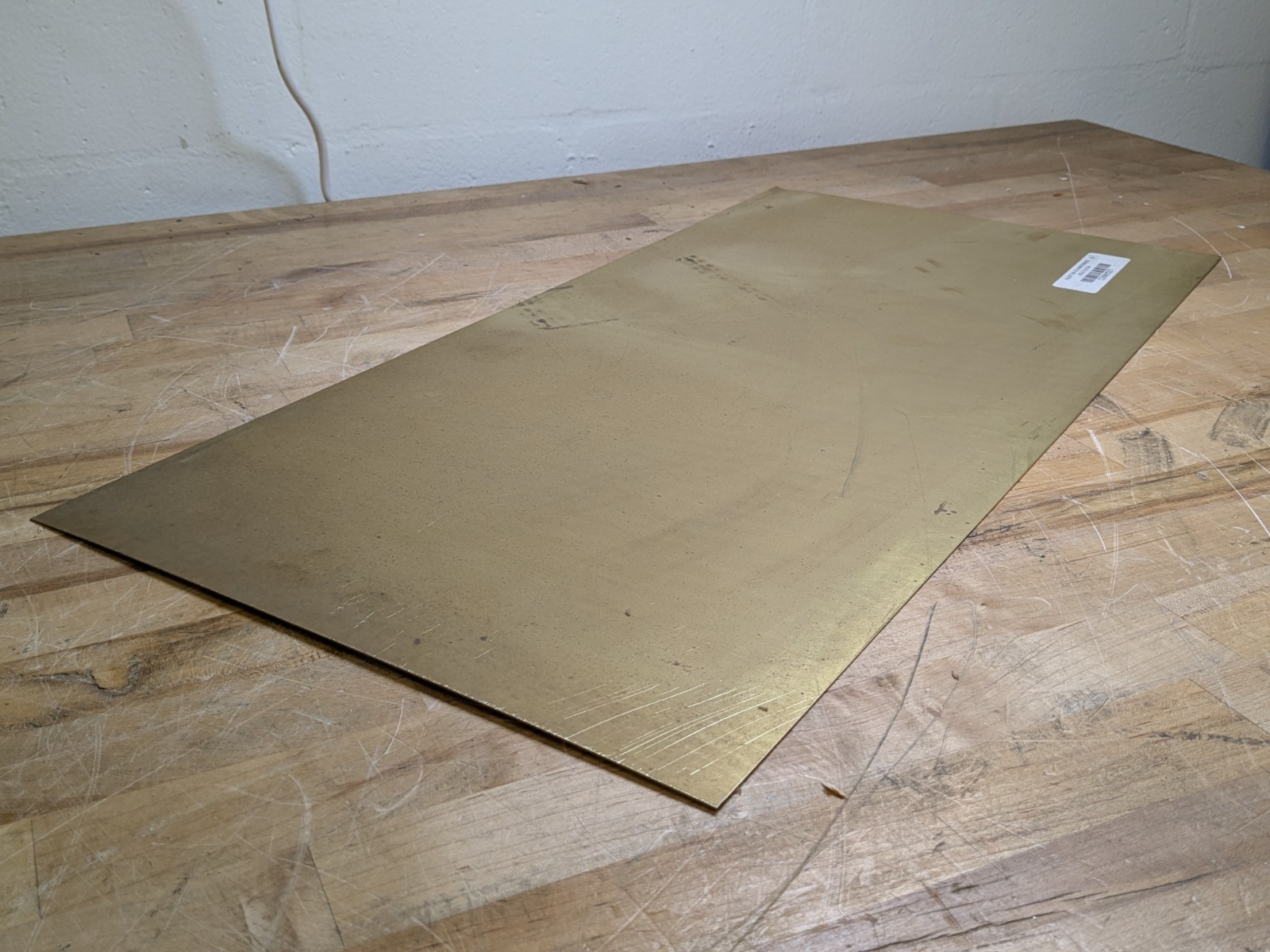 Brass Sheet Alloy 260 Half Hard Temper 24″ Length 12″ Width 0.032″ Thick
