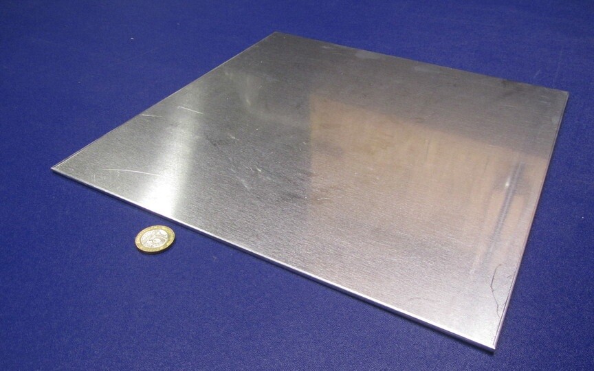 1100 Aluminum Sheet Softened (O) .125″ (1/8″) Thick x 12″ Wide x 12″ Long