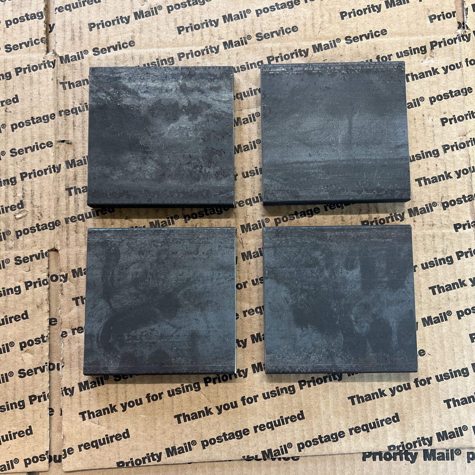 1/2″ FLAT STEEL 4″ x 4″ FLAT BAR A36 4 PIECES PRIME STOCK WELDING