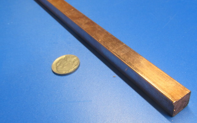 182 Copper Square Bar 1/2″ Thick x 1/2″ Wide x 3 Foot Length